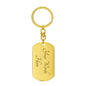 Best Gift For Son From Mom - Dog Tag Keychain