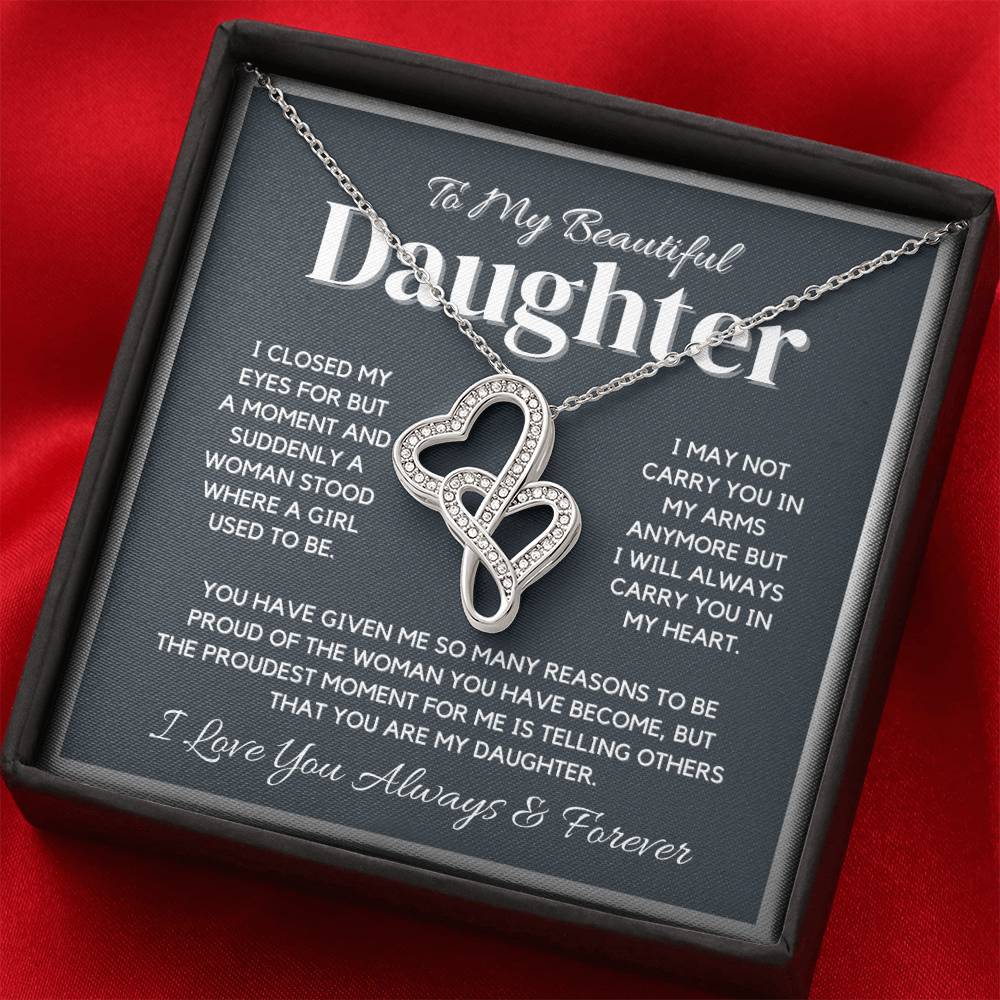 To My Daughter Necklace - Heartfelt Gift With Inspirational Message