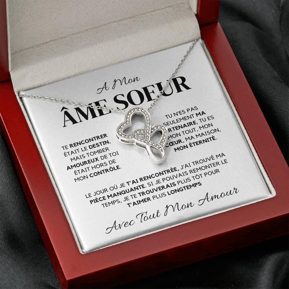 A Mon Âme Sœur – Collier Cœurs Entrelacés Pour Elle