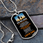 Custom "To My Dad" Dog Tag Necklace - Gift from Daughter
