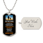Custom "To My Dad" Dog Tag Necklace - Gift from Daughter