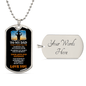 Custom Engraved Dog Tag for Dad