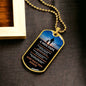 Collier militaire avec pendentif en forme de plaque d'identité pour papa - cadeau parfait pour le père d'un fils. Or