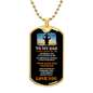 Custom Engraved Dog Tag for Dad