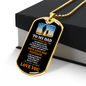 Custom "To My Dad" Dog Tag Necklace - Gift from Daughter
