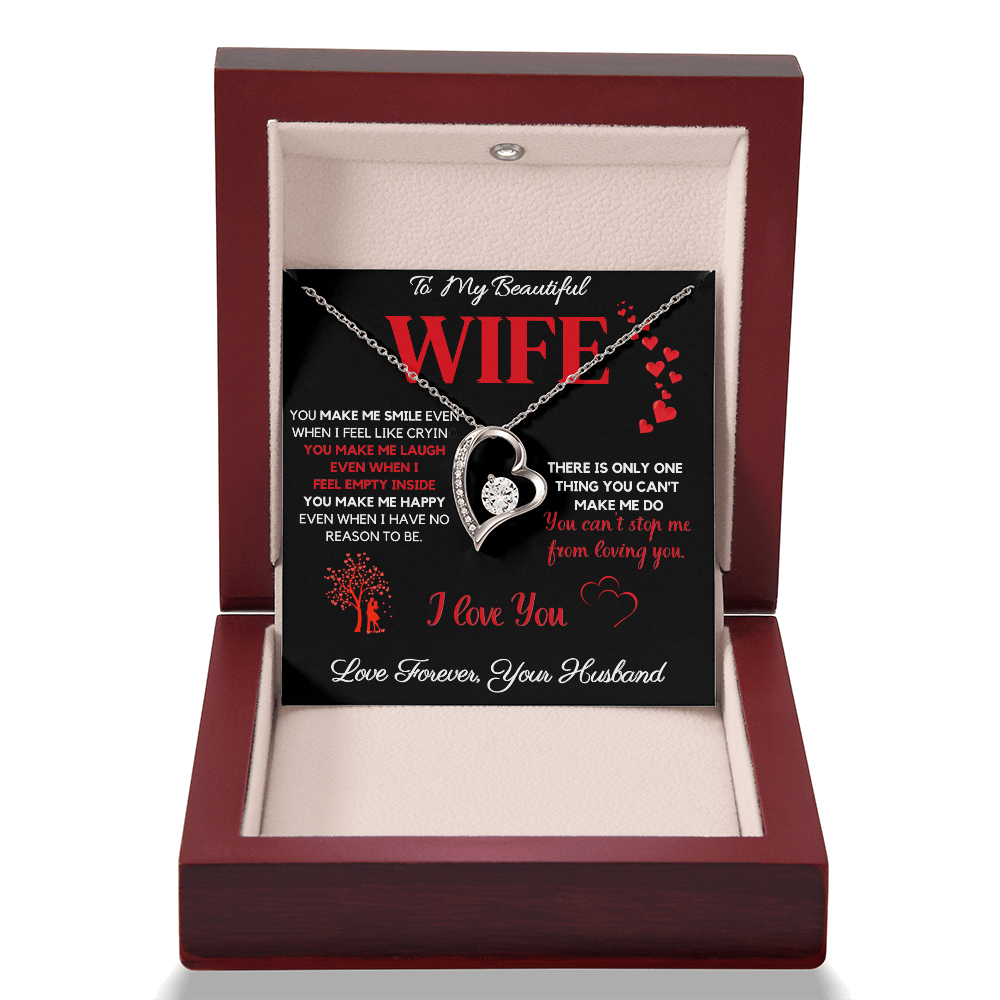 To My Wife Heart Necklace – I Cant Stop Loving You