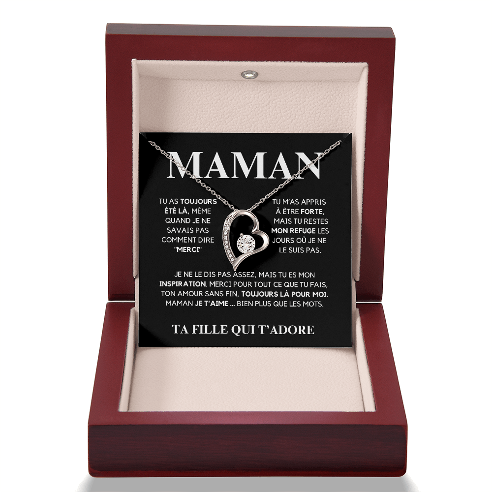 Collier Maman Je T'aime – Bijou Unique Fille à Maman