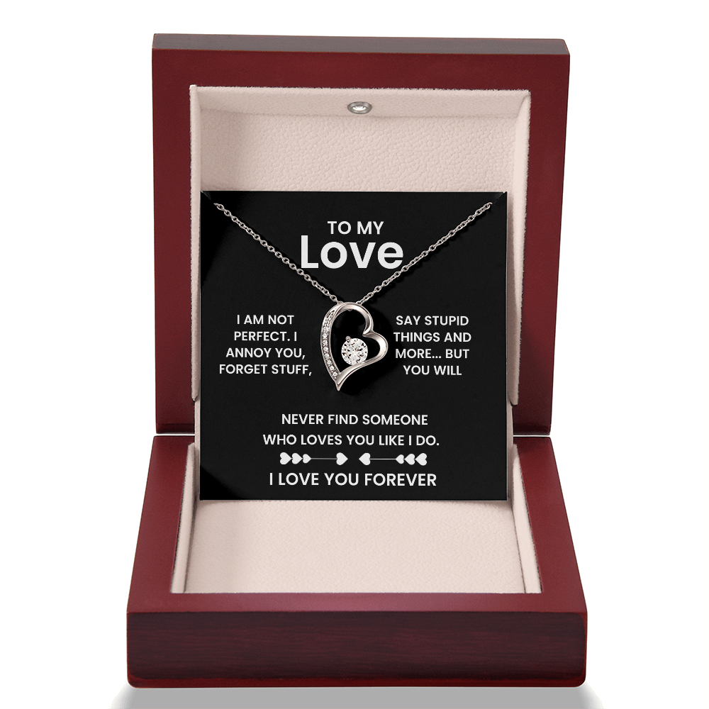 Forever Love Necklace – Sparkling Heart Pendant Gift for Her