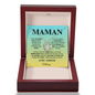 Pendentif Pour Maman - Or 14K/18K avec Zircone Cubique