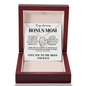 Bonus Mom heart necklace