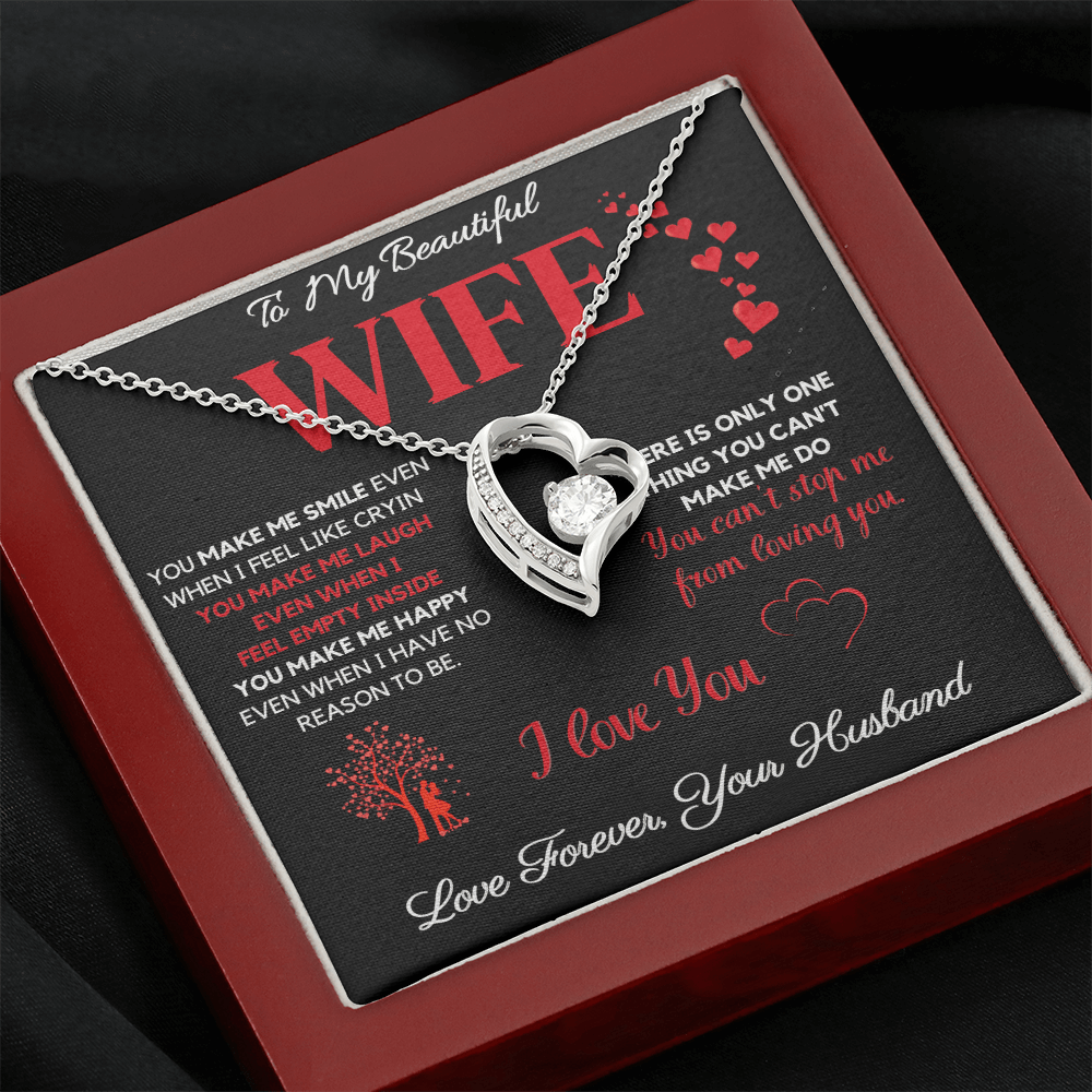 To My Wife Heart Necklace – I Cant Stop Loving You