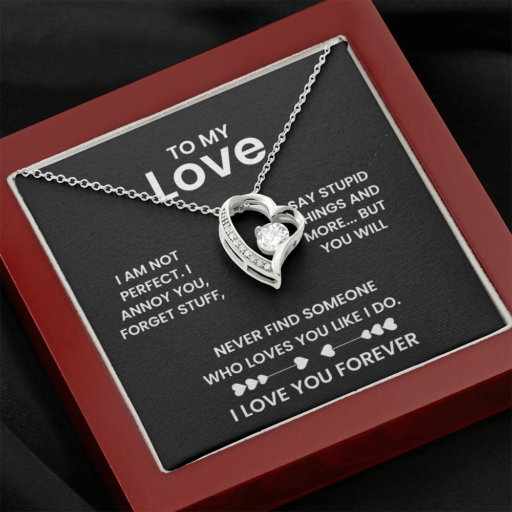 Forever Love Necklace – Sparkling Heart Pendant Gift for Her