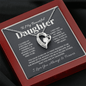 To Amazing daughter Heart Necklace