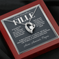 🖤 Collier Coeur à Ma Merveilleuse Fille – Message de Papa