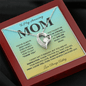 To My Amazing Mom Heart Necklace