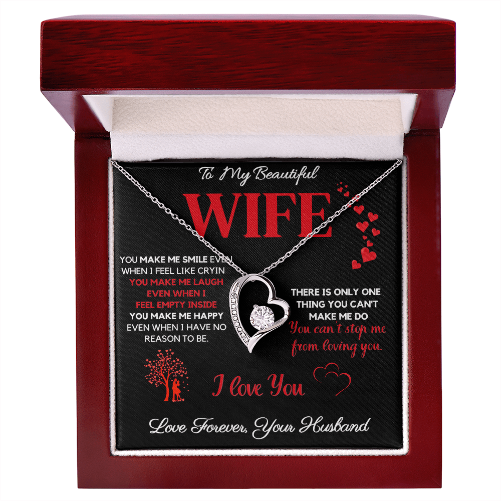 To My Wife Heart Necklace – I Cant Stop Loving You