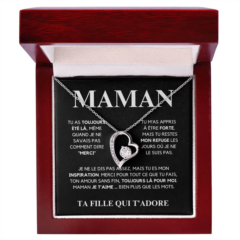 Collier Maman Je T'aime – Bijou Unique Fille à Maman