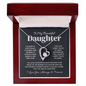 To Amazing daughter Heart Necklace
