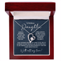 To My Bonus Daughter Pendant – 14K White or 18K Yellow Gold Finish