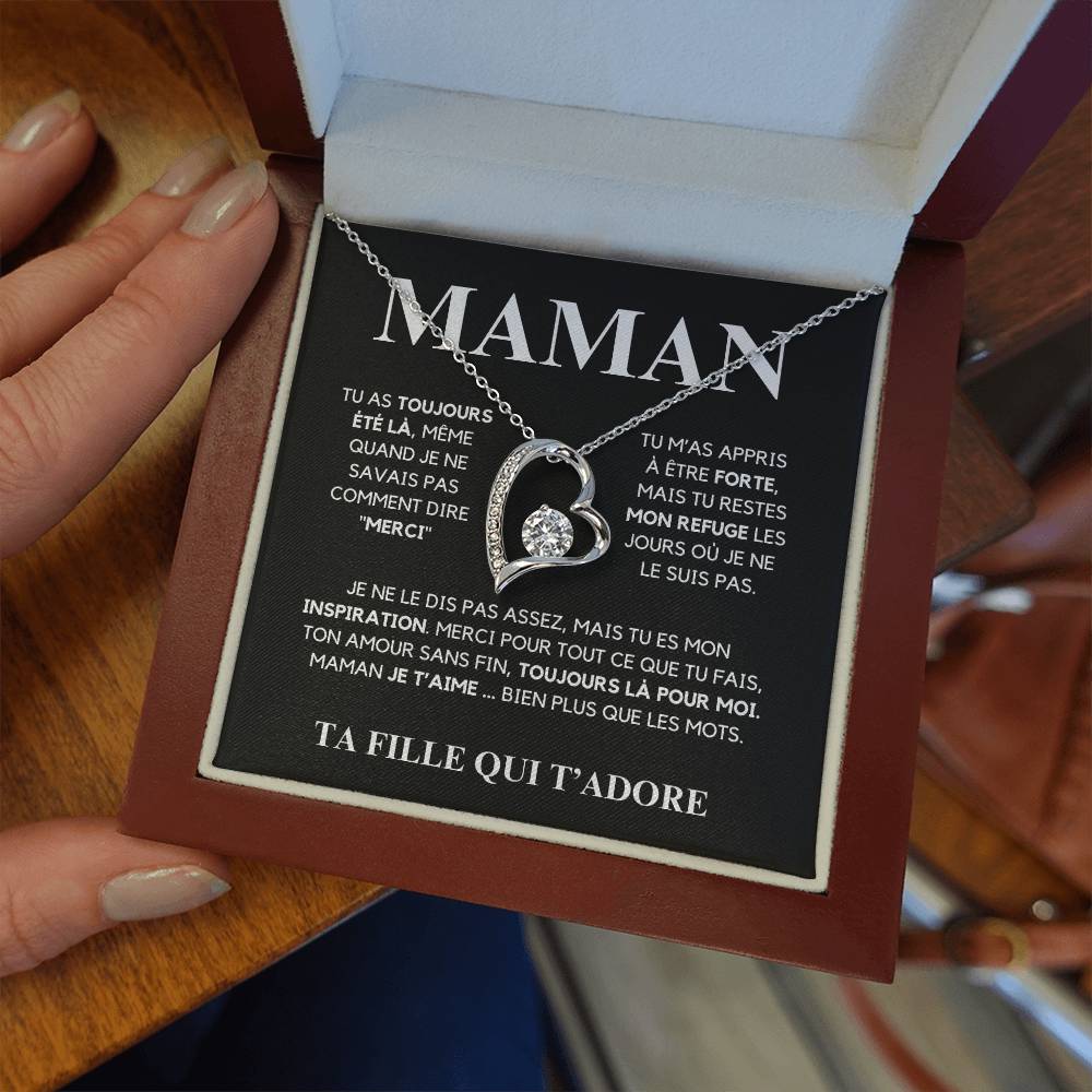 Collier Maman Je T'aime – Bijou Unique Fille à Maman
