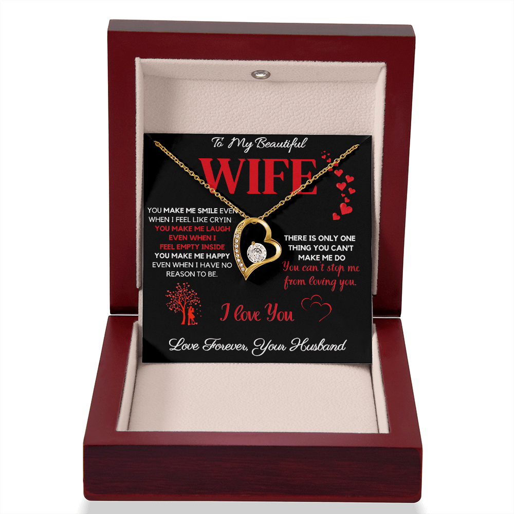 To My Wife Heart Necklace – I Cant Stop Loving You