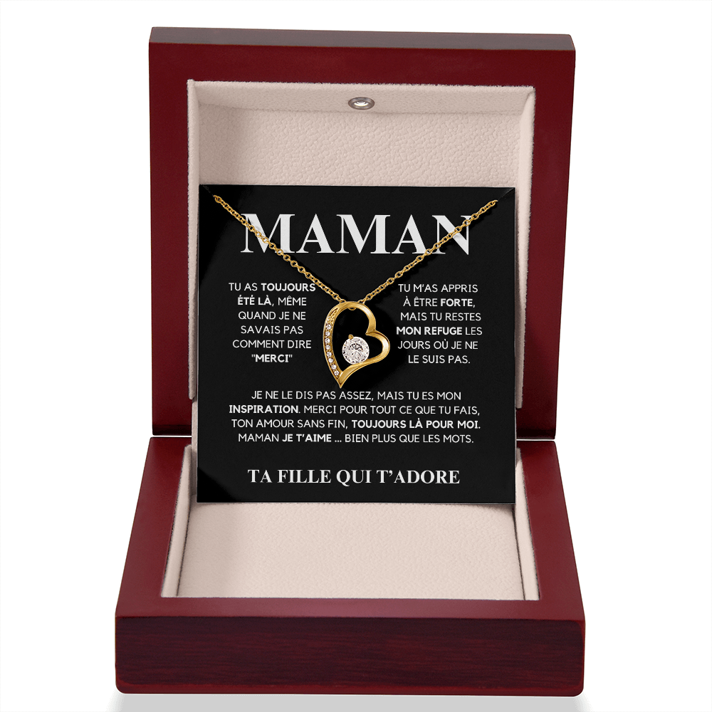 Collier Maman Je T'aime – Bijou Unique Fille à Maman