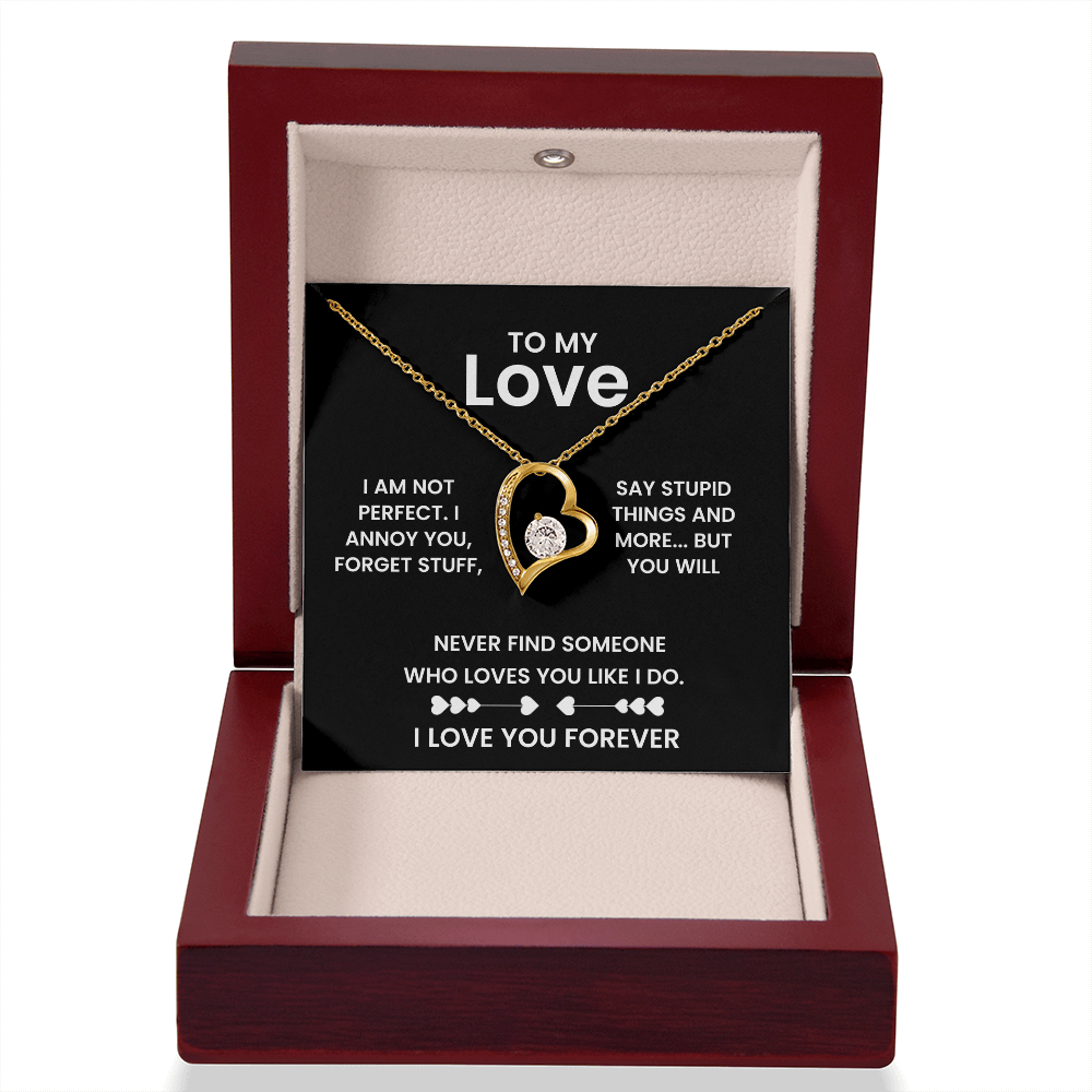 Forever Love Necklace – Sparkling Heart Pendant Gift for Her