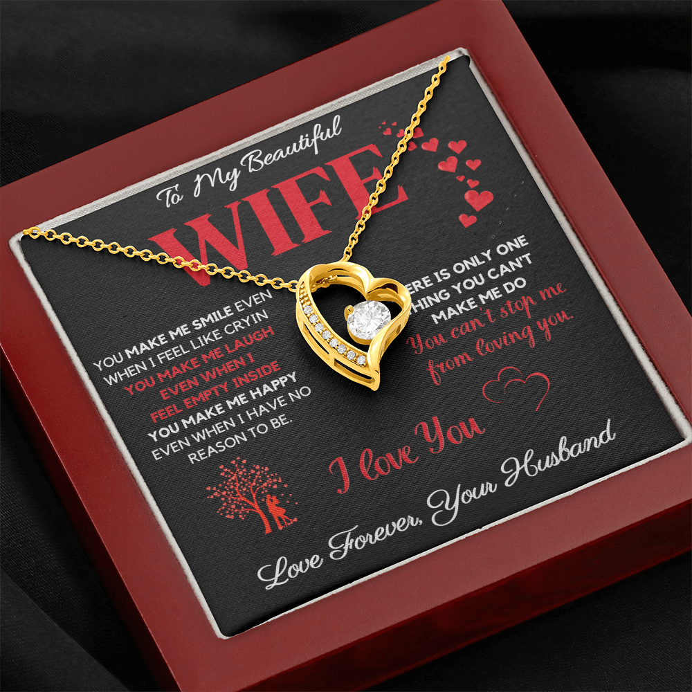 To My Wife Heart Necklace – I Cant Stop Loving You
