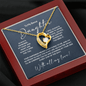 To My Bonus Daughter Pendant – 14K White or 18K Yellow Gold Finish