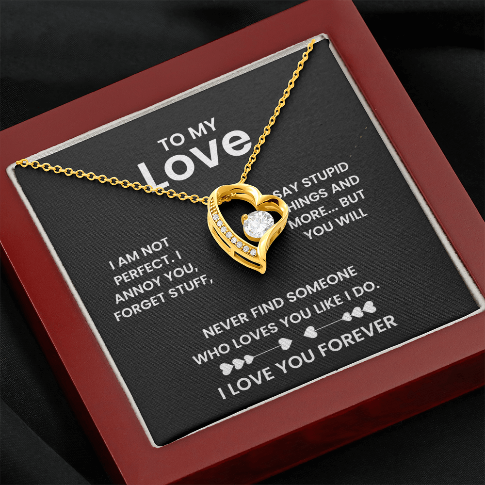 Forever Love Necklace – Sparkling Heart Pendant Gift for Her
