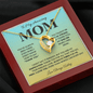 To My Amazing Mom Heart Necklace