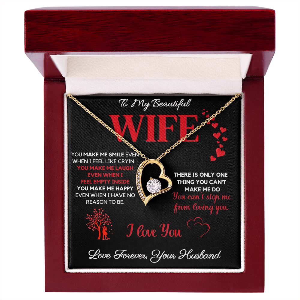 To My Wife Heart Necklace – I Cant Stop Loving You