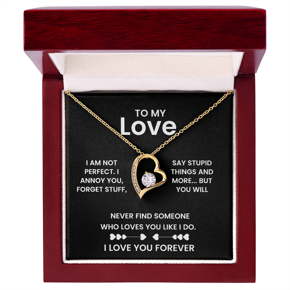 Forever Love Necklace – Sparkling Heart Pendant Gift for Her