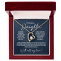 To My Bonus Daughter Pendant – 14K White or 18K Yellow Gold Finish