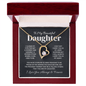 To Amazing daughter Heart Necklace