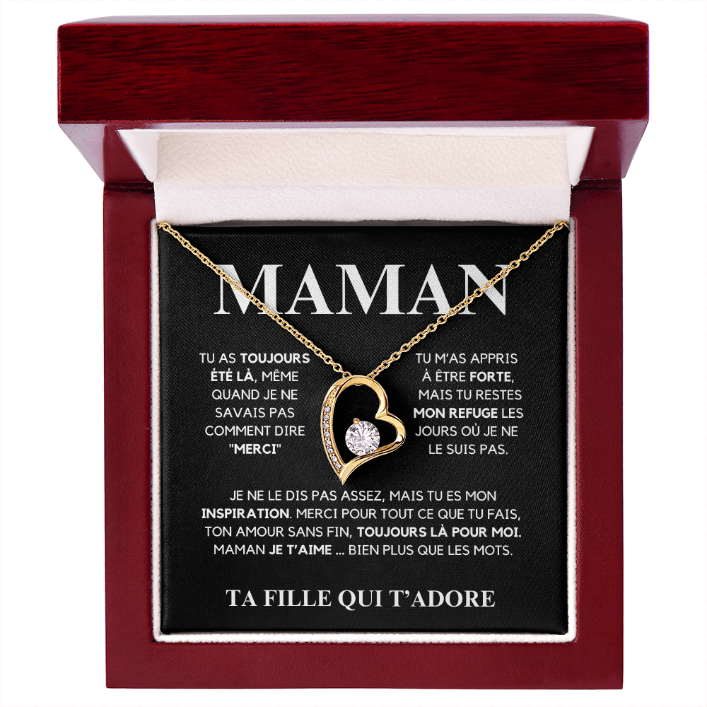 Collier Maman Je T'aime – Bijou Unique Fille à Maman