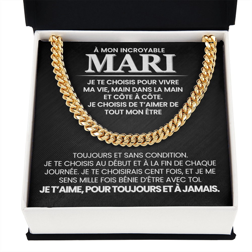 Collier A Mon Homme - Message Romantique pour Mari/Âme Sœur