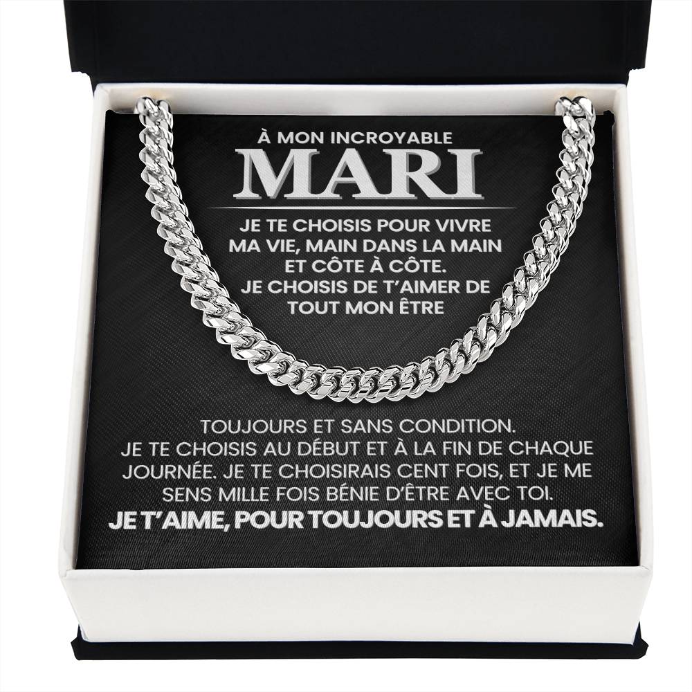 Collier A Mon Homme - Message Romantique pour Mari/Âme Sœur