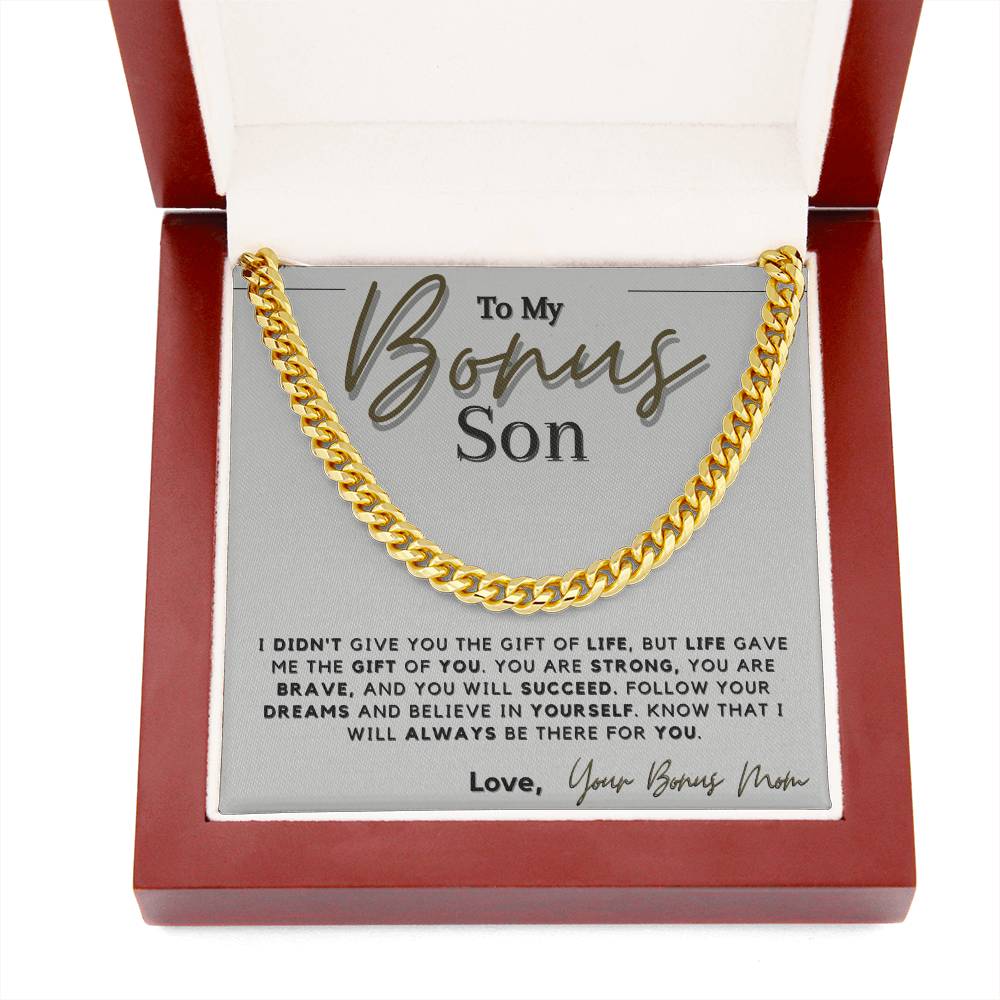 Bonus Son Necklace – Gift From Bonus Mom - A Timeless Gift