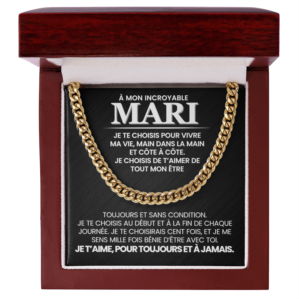 Collier A Mon Homme - Message Romantique pour Mari/Âme Sœur