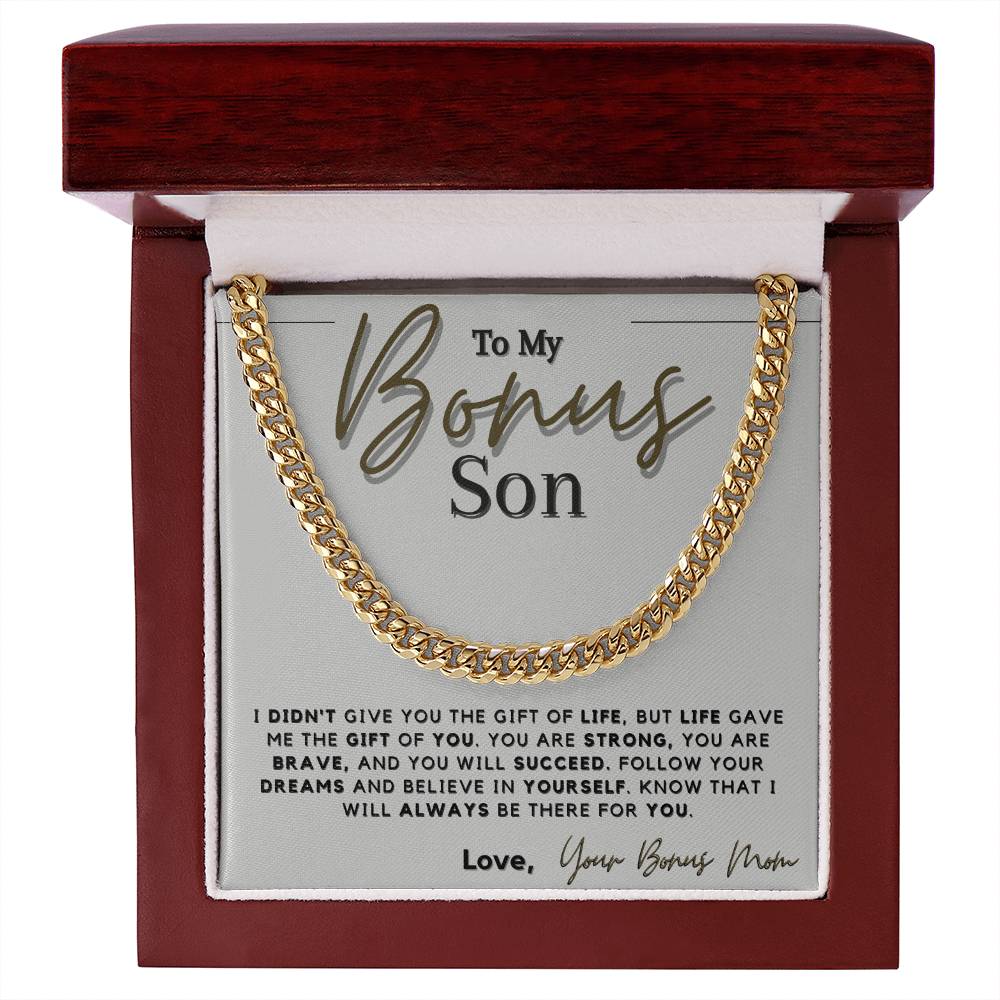 Bonus Son Necklace – Gift From Bonus Mom - A Timeless Gift