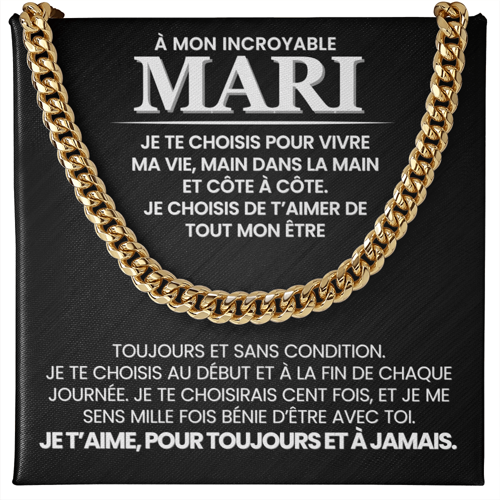 Collier A Mon Homme - Message Romantique pour Mari/Âme Sœur