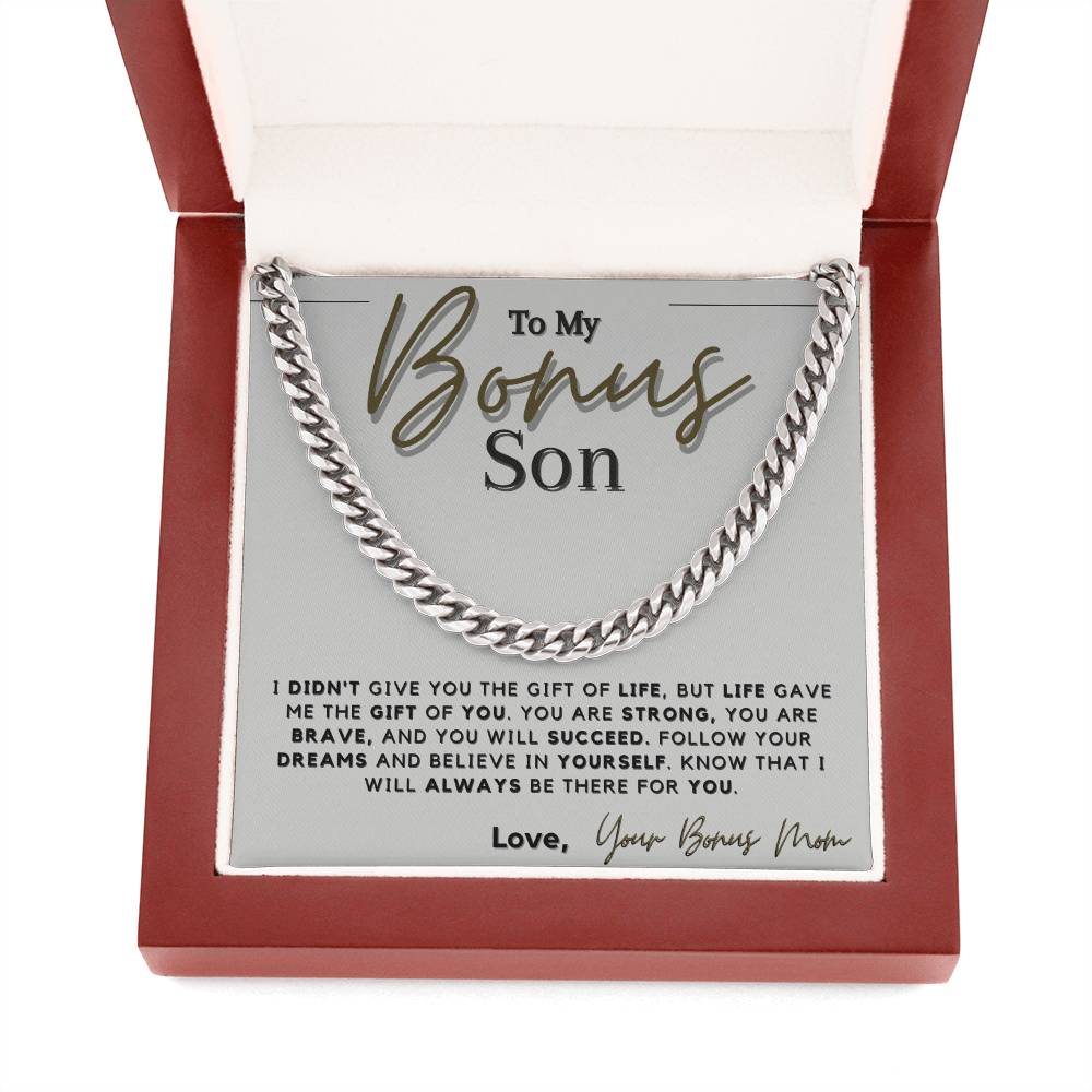 Bonus Son Necklace – Gift From Bonus Mom - A Timeless Gift