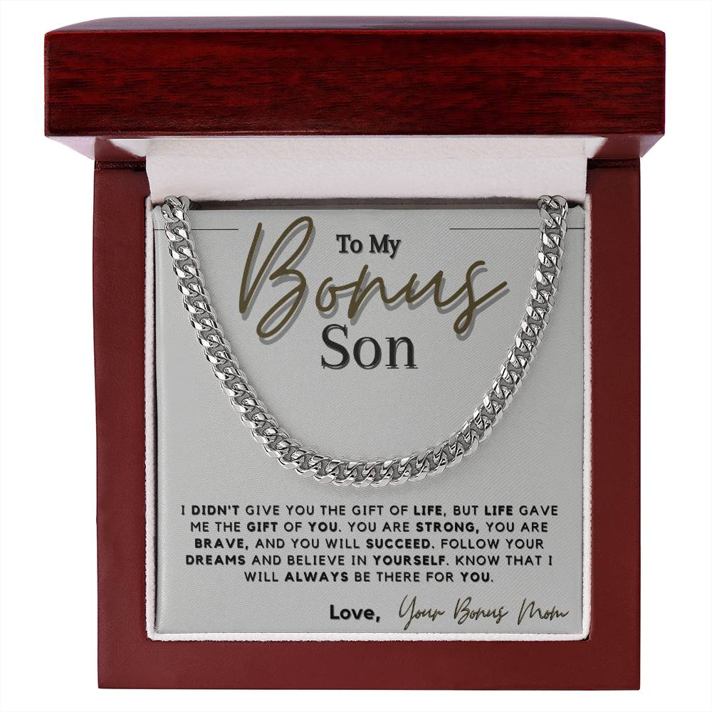 Bonus Son Necklace – Gift From Bonus Mom - A Timeless Gift