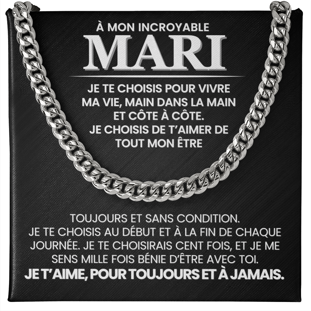 Collier A Mon Homme - Message Romantique pour Mari/Âme Sœur