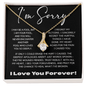"I'm Sorry" Necklace 14K/18K Gold – Gift for Wife, Girlfriend