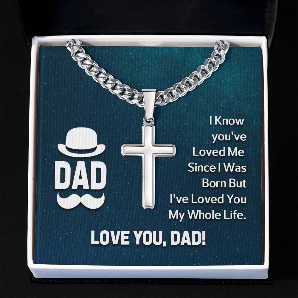 Dad Gift - Personalized Cross Necklace For Him