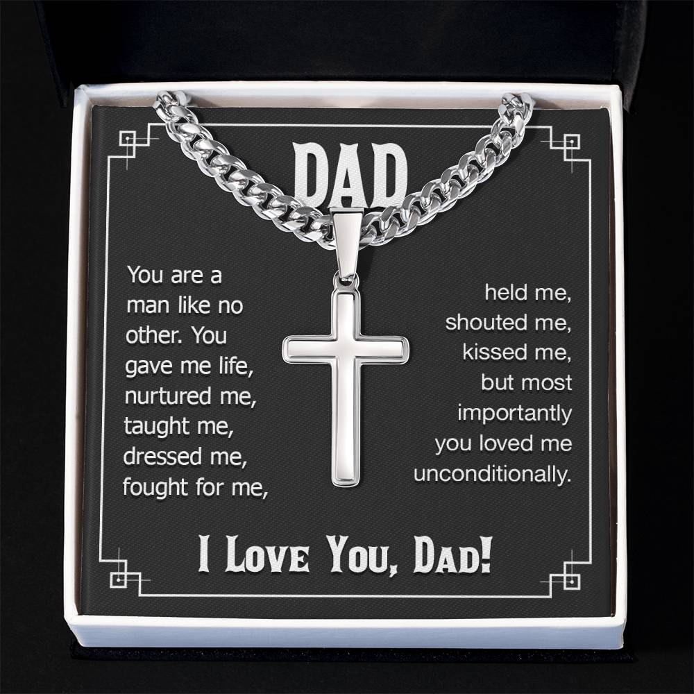 Dad Gift - Personalized Cross Necklace
