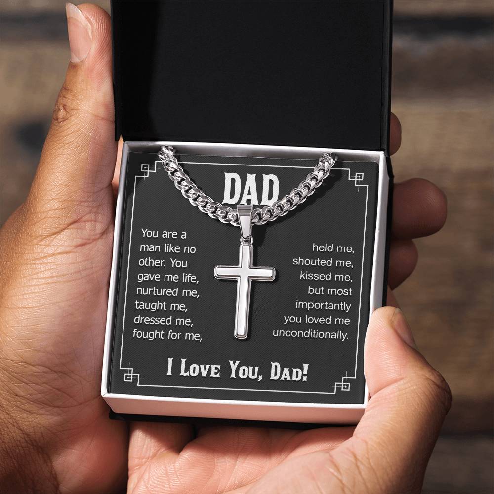 Dad Gift - Personalized Cross Necklace