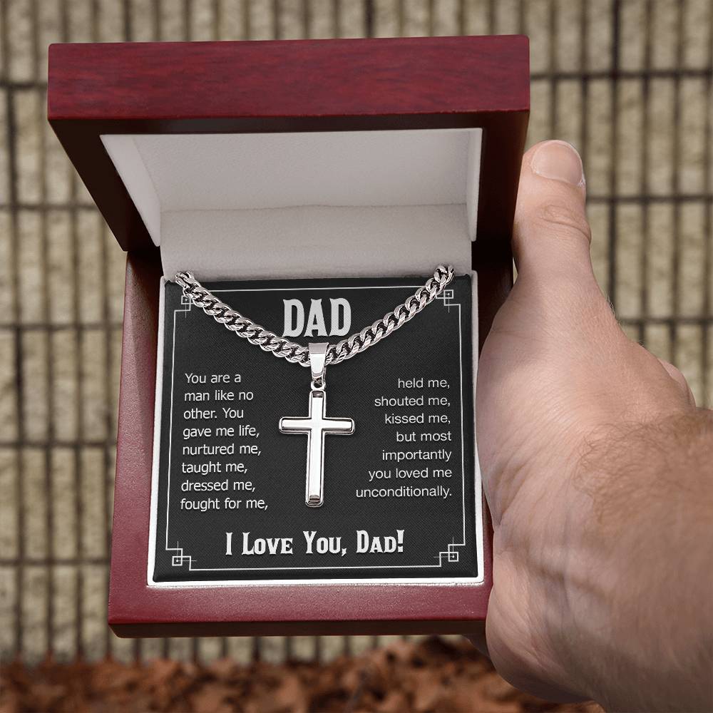 Dad Gift - Personalized Cross Necklace